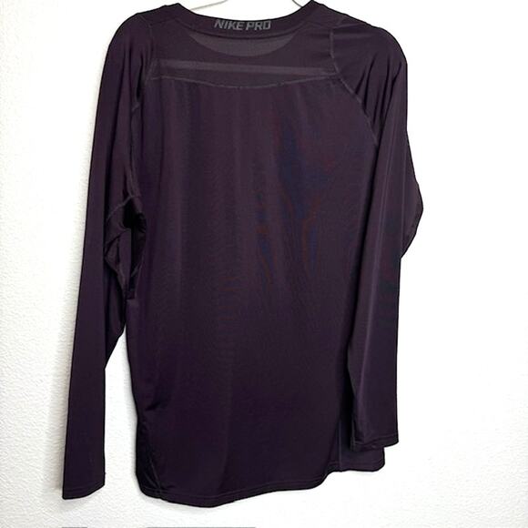 Nike Pro Womens Dri-Fit Maroon Compression Top Sz Large - Picture 3 of 10